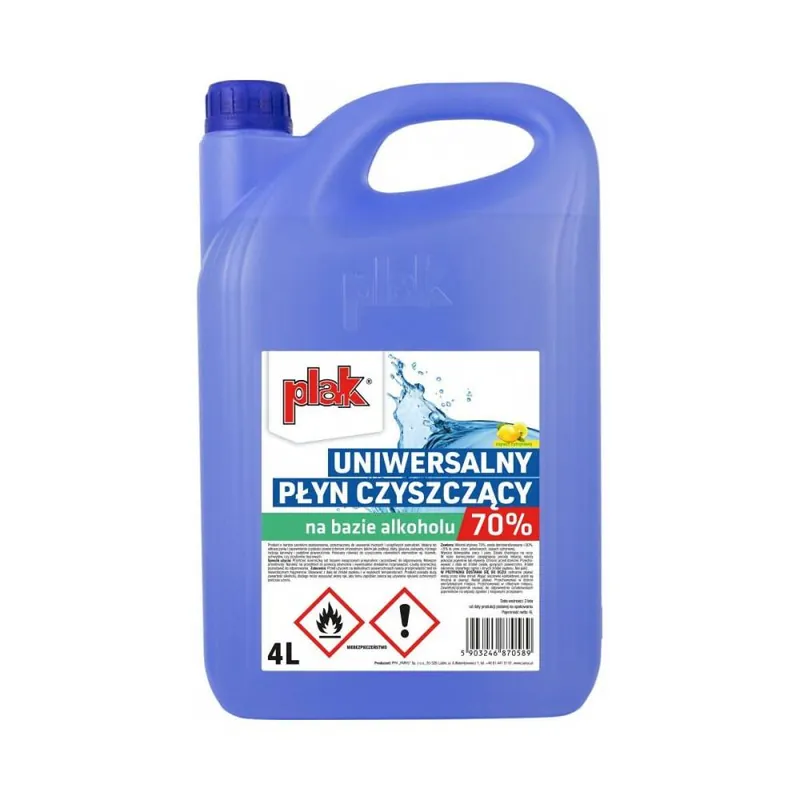 Oryginalny ATAS PLAK UNIWERSALNY PŁYN DO DEZYNFEKCJI 70% 4L