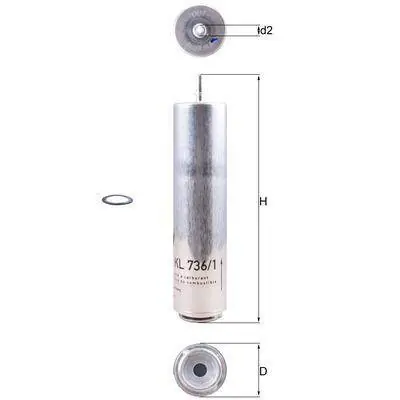 KL736/1D FILTR PALIWA Darmowa dostawa