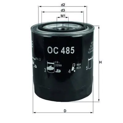 Wysoka jakość KNECHT FILTR OLEJU OC 485