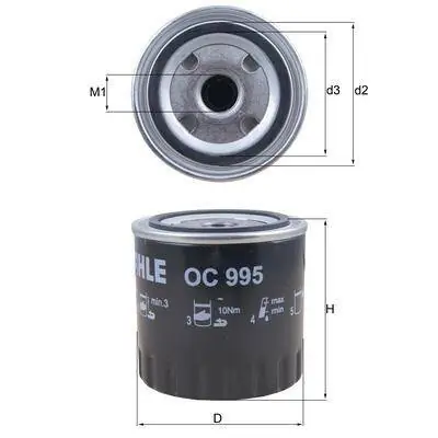 OC 995 FILTR OLEJU Oryginalny