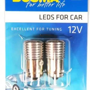 Wysoka jakość ŻARÓWKA 12V 1XLED HIGHPOWER BA15S BIAŁA 6000K 2 SZT.
