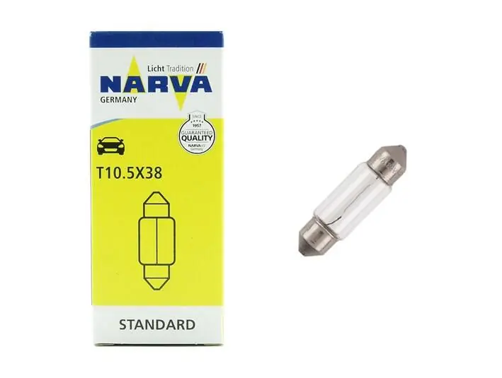 Premium ŻARÓWKA 12V 10W T10.5X38 NARVA