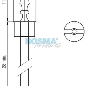 ŻARÓWKA 12V 1W T4,2 WIRE END CAŁOSZKLANA BOSMA 3271 Premium