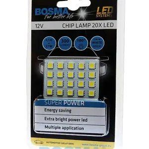 Niska cena PANEL LED 12V 20XSMD BIAŁY 6000K 50x35MM T10/SV8,5 BA9S