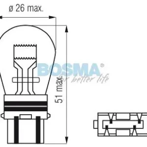 ŻARÓWKA 12V 32/2CP P27/7W S25Q BOSMA Ostatnia szansa