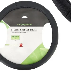 CARMOTION POKROWIEC NA KIEROWNICĘ SKÓRZANY CZARNY 39-41CM Zamów teraz