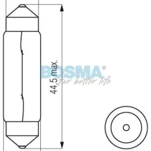 ŻARÓWKA 12V 10W SV8,5 11X44MM BOSMA 1703 Niska cena