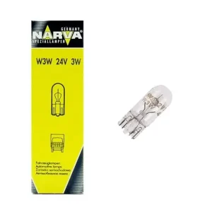 Premium ŻARÓWKA 24V 3W W3W CAŁOSZKLANA NARVA