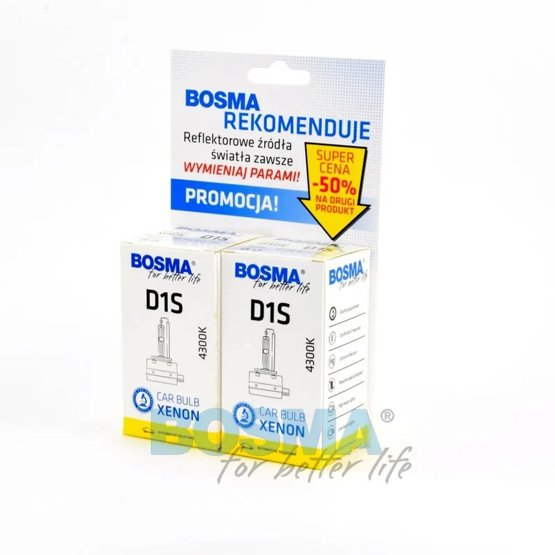 XENON D1S 4300K 85V 35W PK32D-2 DUO PAK BOSMA Oferta limitowana