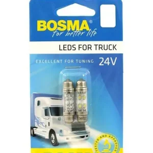 Najlepsza cena ŻARÓWKA 24V 4XLED SV8,5 10X36MM6000K (2 SZT.)