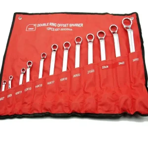 ZESTAW KLUCZY OCZKOWYCH WYGIĘTYCH 12 SZT. 6X7-30X32MM Autentyczny