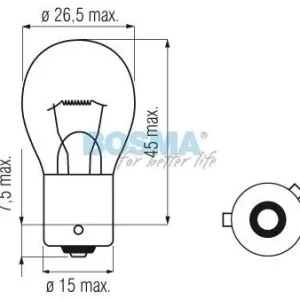 Tylko dziś ŻARÓWKA 12V 21W BAU15S BOSMA 6623