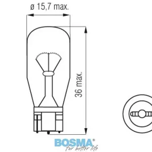 ŻARÓWKA 12V 10W T15 BOSMA 0096 Zwrot pieniędzy