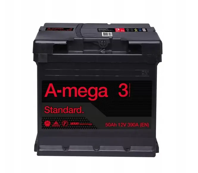 Oferta limitowana AMEGA STANDARD M3 12V 50Ah 390A P+