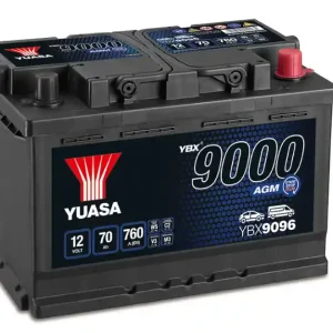 Popularny YUASA YBX9096 AGM 12V 70Ah 760A