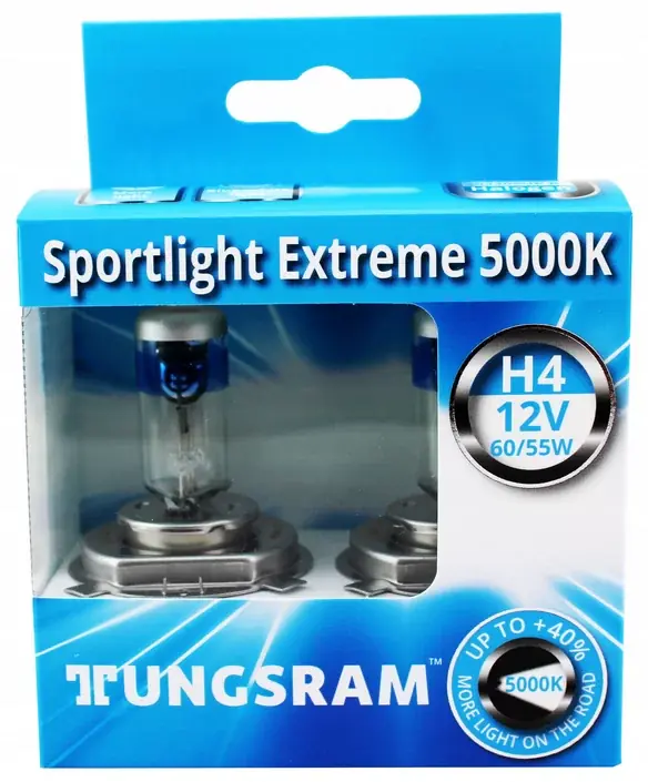 Premium TUNGSRAM H4 SPORTLIGHT EXTREME +40% 5000K 2SZT