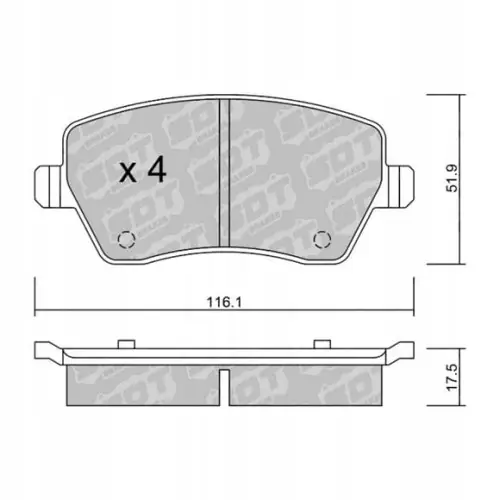 Wysoka jakość GALFER/SDT 2102000 klocki hamulcowe