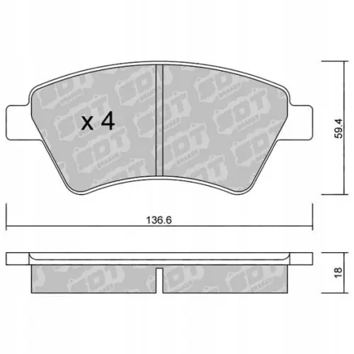 Wyprzedaż GALFER/SDT 2106900 klocki hamulcowe