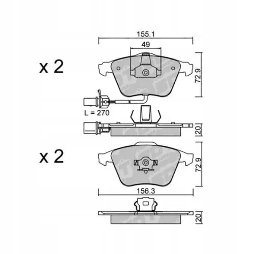 Wyprzedaż GALFER/SDT 2107301 klocki hamulcowe