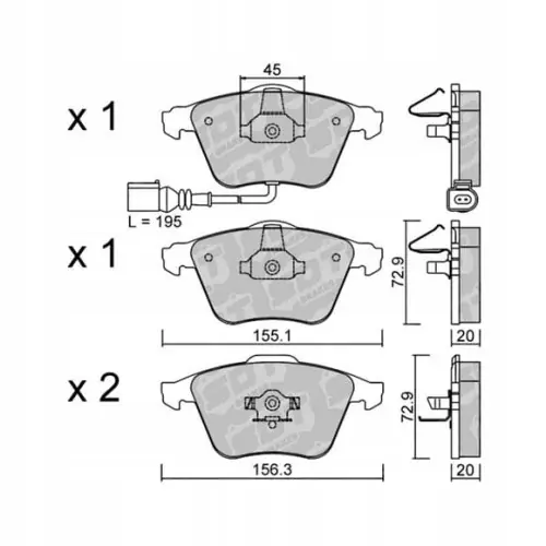Darmowa dostawa GALFER/SDT 2107302 klocki hamulcowe