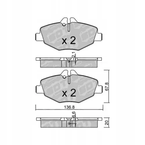 GALFER/SDT 2108500 klocki hamulcowe Oryginalny