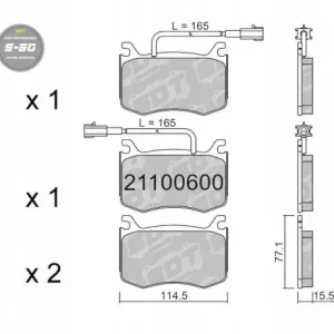 Darmowa dostawa GALFER/SDT 21100600 klocki hamulcowe