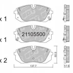 GALFER/SDT 21105500 klocki hamulcowe Ekspresowa dostawa