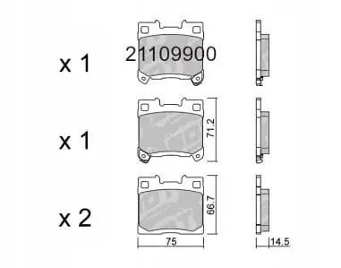 Ekspresowa dostawa GALFER/SDT 21109900 klocki hamulcowe