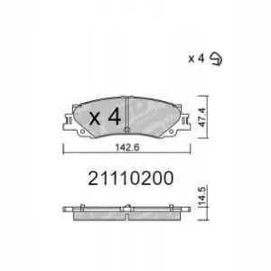 GALFER/SDT 21110200 klocki hamulcowe Zamów teraz