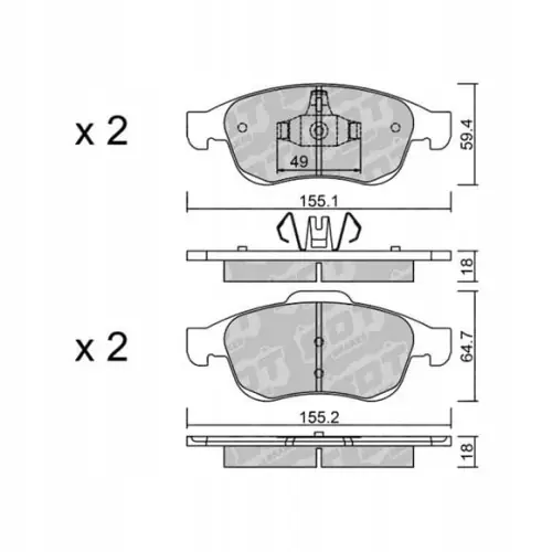 Wysoka jakość GALFER/SDT 2115000 klocki hamulcowe