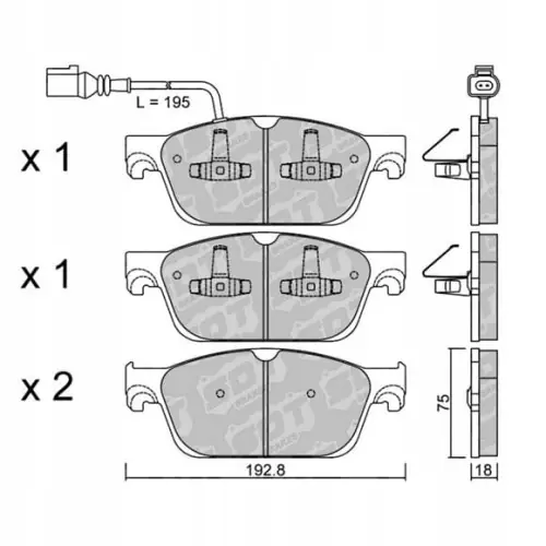 Zamów teraz GALFER/SDT 2116200 klocki hamulcowe