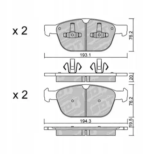 GALFER/SDT 2116300 klocki hamulcowe Oryginalny