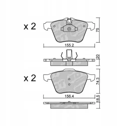 GALFER/SDT 2116400 klocki hamulcowe Autentyczny