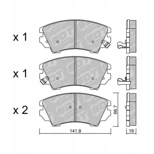 Autentyczny GALFER/SDT 2117100 klocki hamulcowe