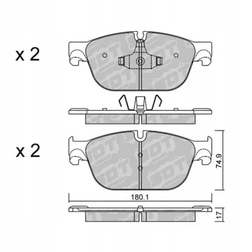 Wyprzedaż GALFER/SDT 2117800 klocki hamulcowe