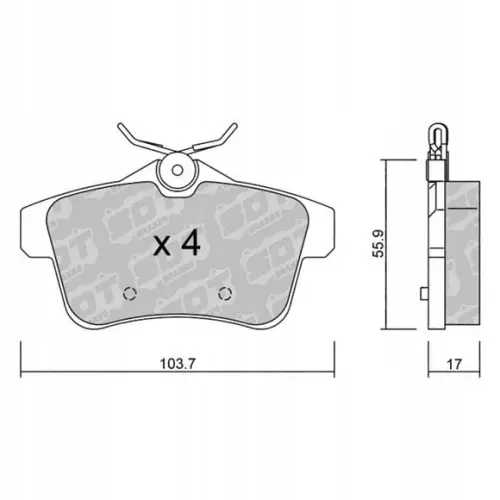 Autentyczny GALFER/SDT 2117900 klocki hamulcowe
