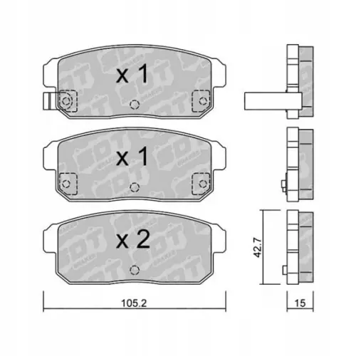 Wysoka jakość GALFER/SDT 2125400 klocki hamulcowe