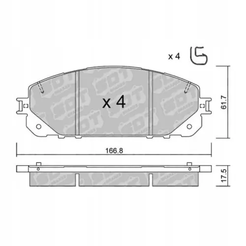 Wysoka jakość GALFER/SDT 2137700 klocki hamulcowe