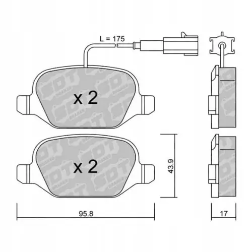 Darmowa dostawa GALFER/SDT 2141903 klocki hamulcowe
