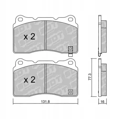 Wyprzedaż GALFER/SDT 2144404 klocki hamulcowe