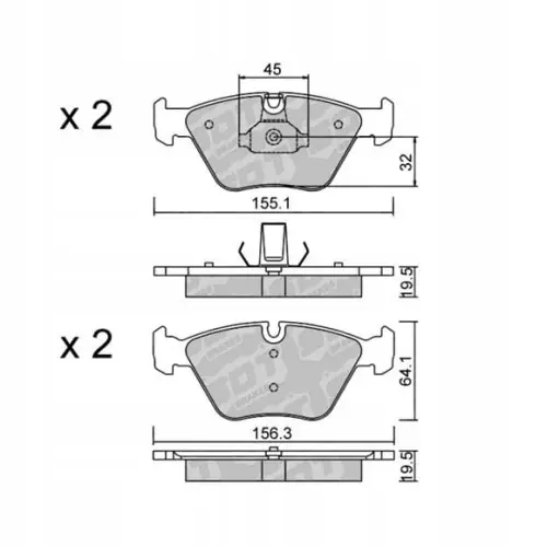 Wysoka jakość GALFER/SDT 2146102 klocki hamulcowe