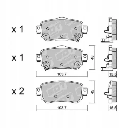 Wyprzedaż GALFER/SDT 2152100 klocki hamulcowe