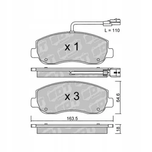Wyprzedaż GALFER/SDT 2161500 klocki hamulcowe