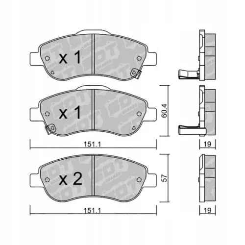 Wyprzedaż GALFER/SDT 2168000 klocki hamulcowe