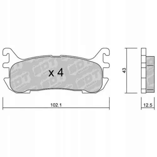 Wyprzedaż GALFER/SDT 2187400 klocki hamulcowe