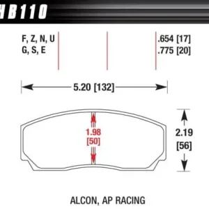 Rabat HB110G.654 HAWK Performance DTC-60 Klocki hamulcowe (kpl.)