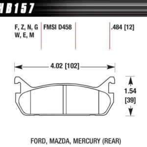 Ostatnia szansa HB157W.484 HAWK Performance DTC-60 Klocki hamulcowe