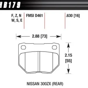 Premium HB179F.630 HAWK Performance HPS Klocki hamulcowe