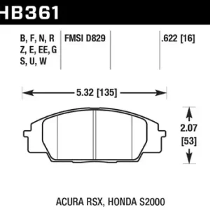 Darmowa dostawa HB361N.622 HAWK Performance HP PLUS Klocki hamulcowe (kpl.)
