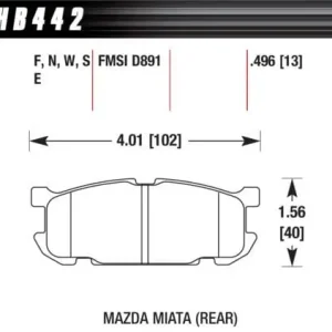 Ostatnia szansa HB442W.496 HAWK Performance DTC-30 Klocki hamulcowe